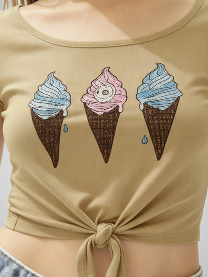 Crop Tee – Sweet Cones