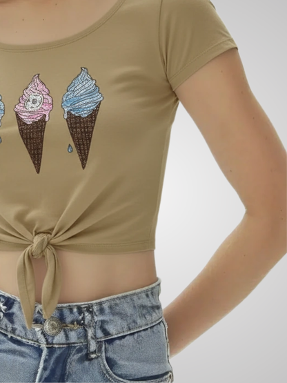 Crop Tee – Sweet Cones